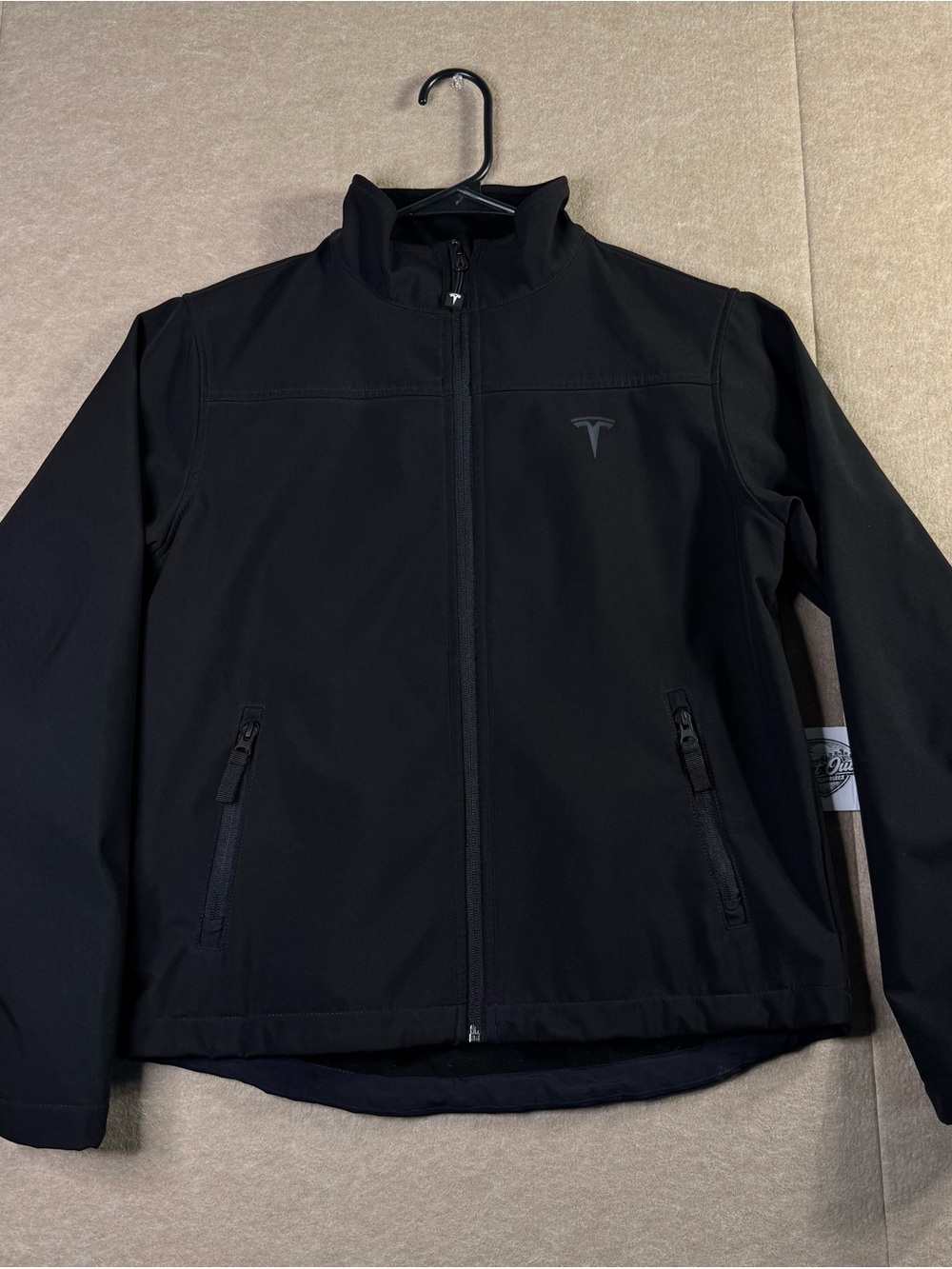 Tesla Women’s Small Black Softshell Jacket Fleece Lined Full Zip Logo